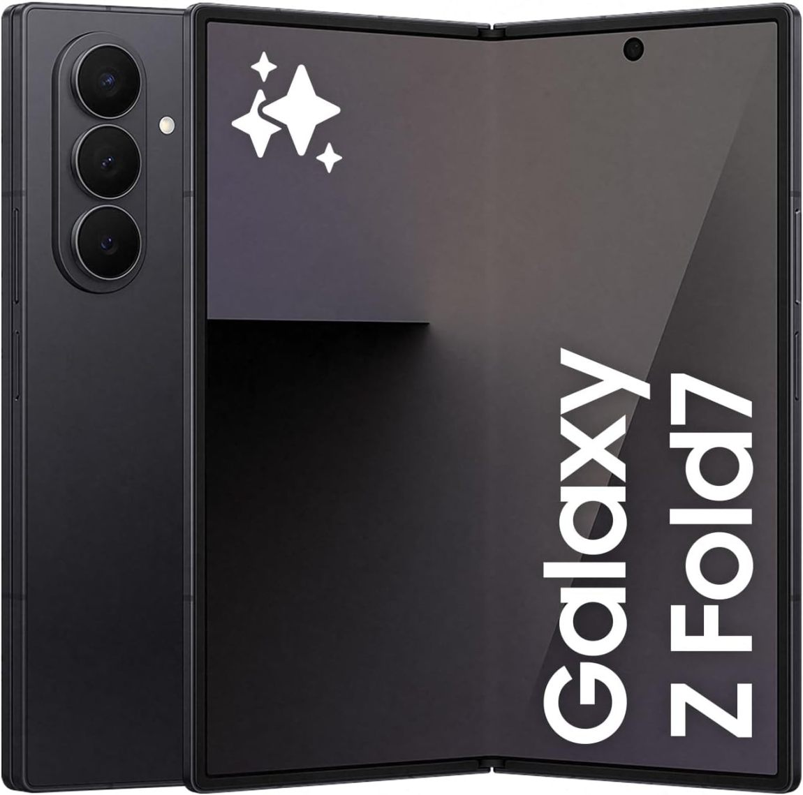 Samsung Galaxy Z Fold7 – Ultra Thin Foldable Phone, 200MP Camera, Large Screen, 12GB RAM, 4400mAh Battery, Jetblack, 3-Year Samsung Warranty
