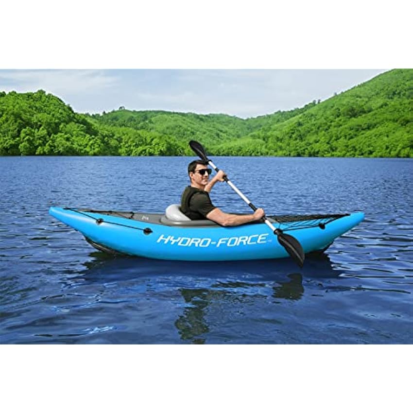 Bestway Hydro Force Inflatable Kayak Set | Includes Seat, Paddle, Hand Pump, Storage Carry Bag | Great for Adults, Kids and Families