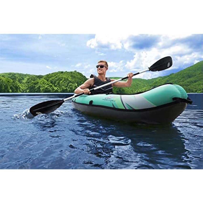 Bestway Hydro Force Inflatable Kayak Set | Includes Seat, Paddle, Hand Pump, Storage Carry Bag | Great for Adults, Kids and Families